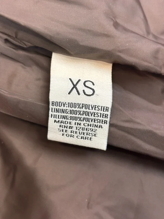 Madden Girl Star Quilted Puffer Vest Brown XS Zip Up NWT - Picture 9 of 12